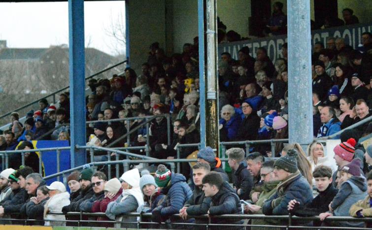 Good crowd on the return to the 3G Ogi Bridge Meadow Stadium